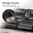 Furniture of America Sory Übergangs-Ecksofa aus Kunstleder mit Relaxfunktion