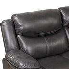 Furniture of America Sory Übergangs-Ecksofa aus Kunstleder mit Relaxfunktion