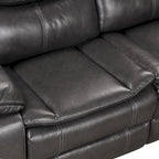 Furniture of America Sory Übergangs-Ecksofa aus Kunstleder mit Relaxfunktion