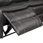Furniture of America Sory Übergangs-Ecksofa aus Kunstleder mit Relaxfunktion