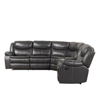 Furniture of America Sory Übergangs-Ecksofa aus Kunstleder mit Relaxfunktion