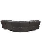 Furniture of America Sory Übergangs-Ecksofa aus Kunstleder mit Relaxfunktion