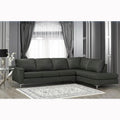Malibu Ecksofa aus Narbenleder - 122,5 x 85 x 36,5 x 35