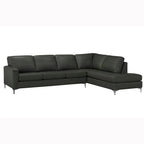 Malibu Ecksofa aus Narbenleder - 122,5 x 85 x 36,5 x 35