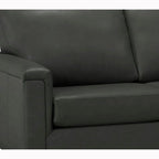 Malibu Ecksofa aus Narbenleder - 122,5 x 85 x 36,5 x 35