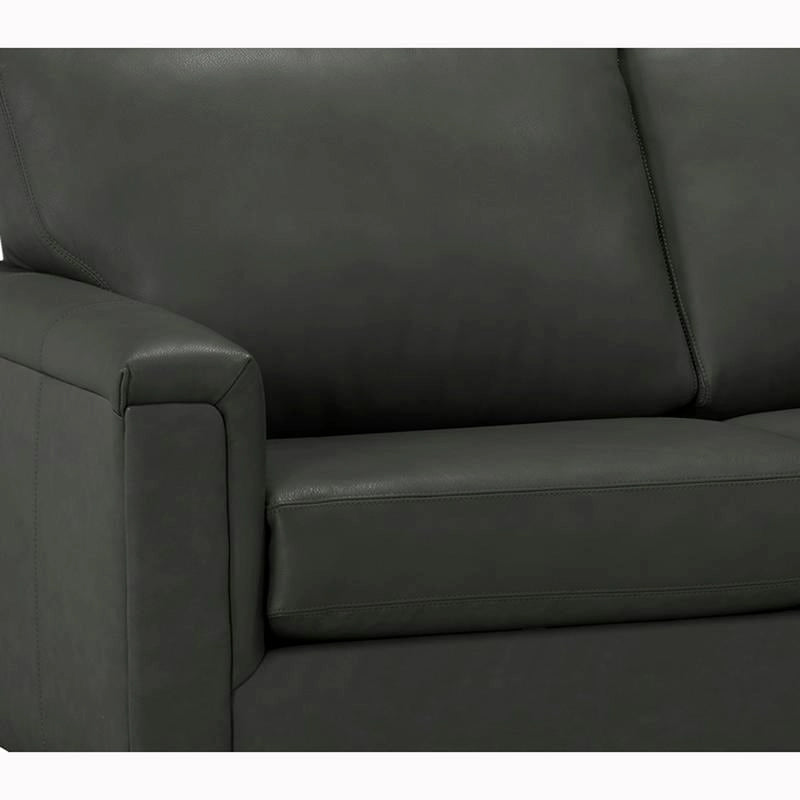 Malibu Ecksofa aus Narbenleder - 122,5 x 85 x 36,5 x 35