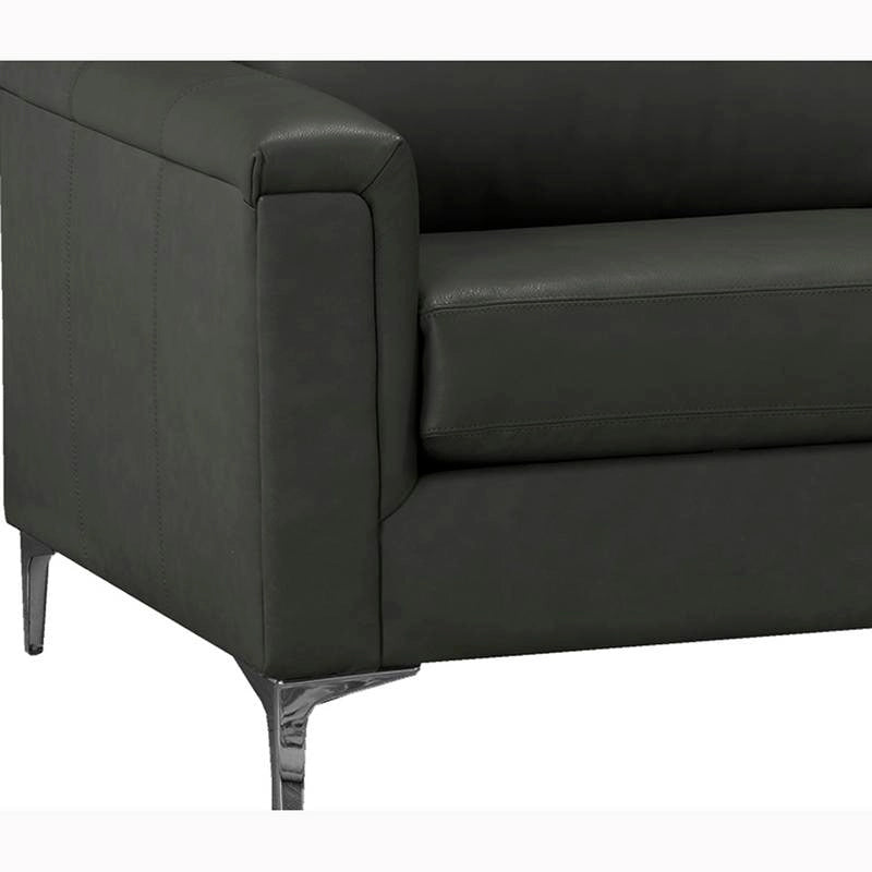 Malibu Ecksofa aus Narbenleder - 122,5 x 85 x 36,5 x 35