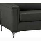 Malibu Ecksofa aus Narbenleder - 122,5 x 85 x 36,5 x 35