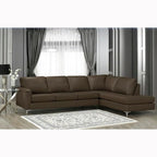 Malibu Ecksofa aus Narbenleder - 122,5 x 85 x 36,5 x 35