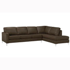Malibu Ecksofa aus Narbenleder - 122,5 x 85 x 36,5 x 35