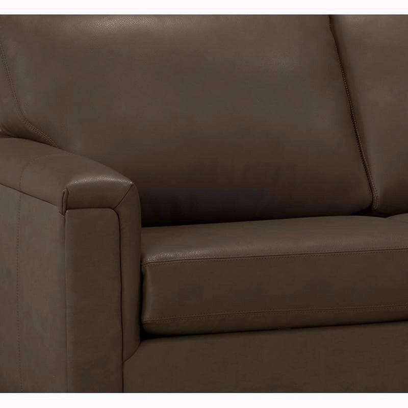 Malibu Ecksofa aus Narbenleder - 122,5 x 85 x 36,5 x 35