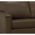 Malibu Ecksofa aus Narbenleder - 122,5 x 85 x 36,5 x 35
