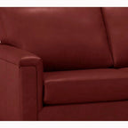 Malibu Ecksofa aus Narbenleder - 122,5 x 85 x 36,5 x 35