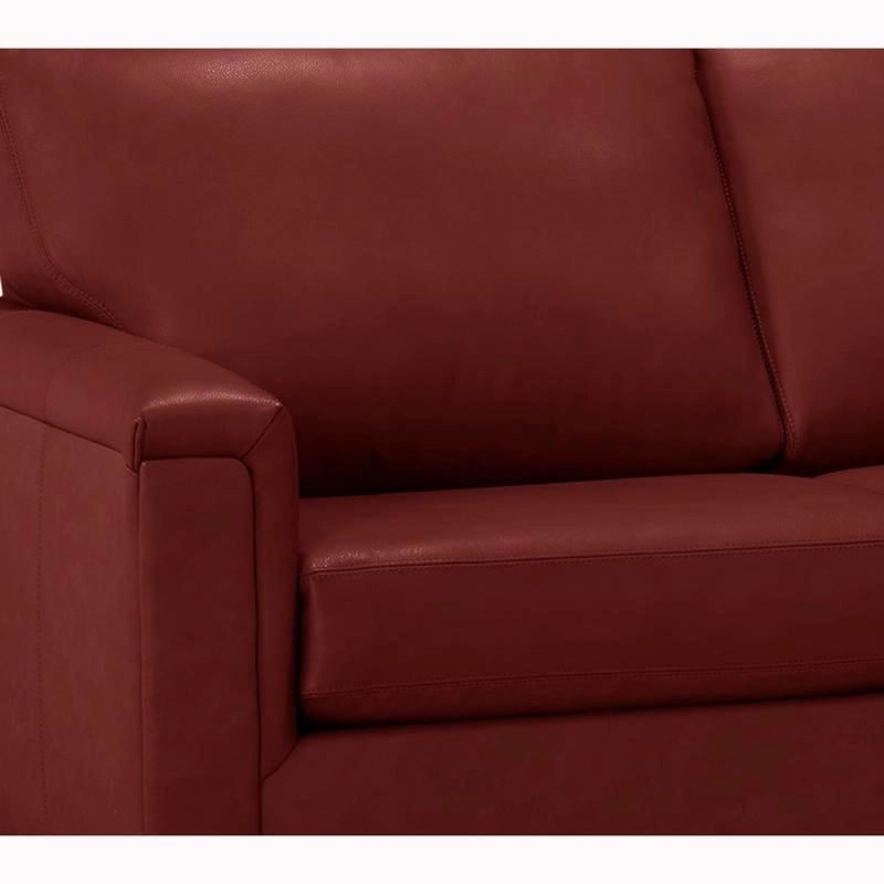 Malibu Ecksofa aus Narbenleder - 122,5 x 85 x 36,5 x 35