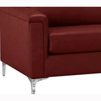 Malibu Ecksofa aus Narbenleder - 122,5 x 85 x 36,5 x 35