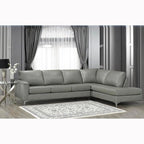 Malibu Ecksofa aus Narbenleder - 122,5 x 85 x 36,5 x 35