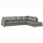 Malibu Ecksofa aus Narbenleder - 122,5 x 85 x 36,5 x 35