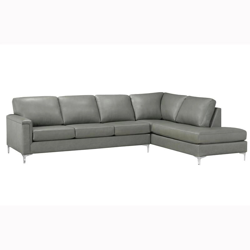 Malibu Ecksofa aus Narbenleder - 122,5 x 85 x 36,5 x 35