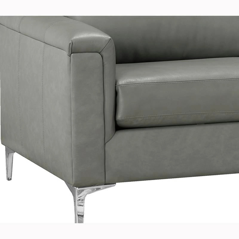 Malibu Ecksofa aus Narbenleder - 122,5 x 85 x 36,5 x 35