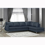 Malibu Ecksofa aus Narbenleder - 122,5 x 85 x 36,5 x 35