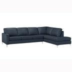 Malibu Ecksofa aus Narbenleder - 122,5 x 85 x 36,5 x 35