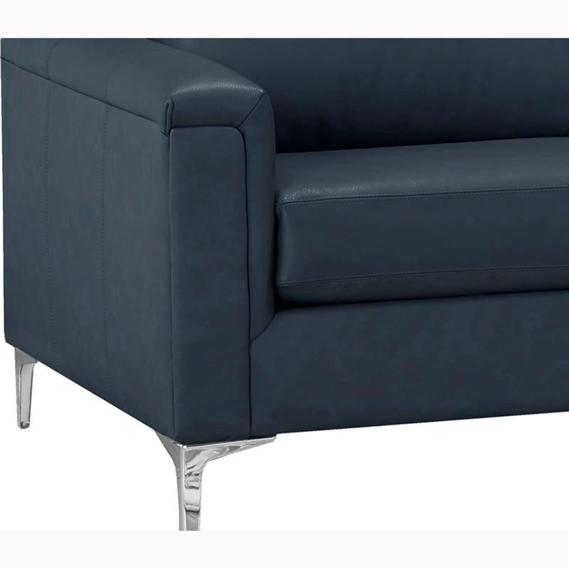 Malibu Ecksofa aus Narbenleder - 122,5 x 85 x 36,5 x 35