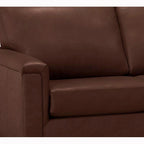 Malibu Ecksofa aus Narbenleder - 122,5 x 85 x 36,5 x 35