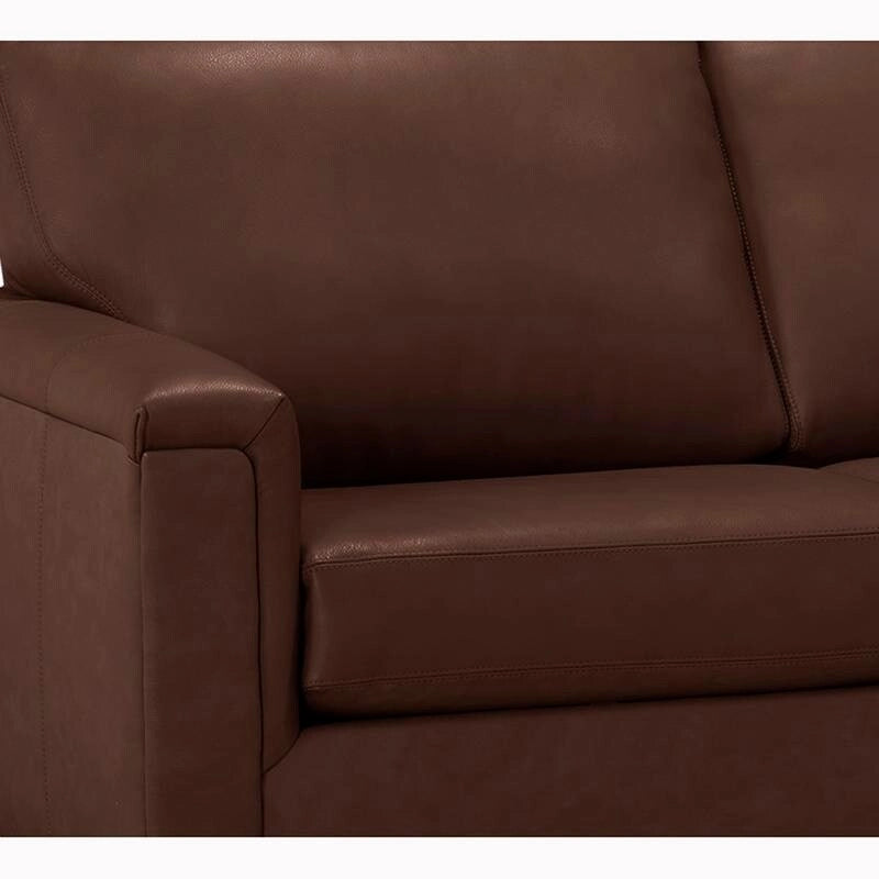 Malibu Ecksofa aus Narbenleder - 122,5 x 85 x 36,5 x 35