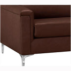 Malibu Ecksofa aus Narbenleder - 122,5 x 85 x 36,5 x 35