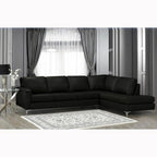 Malibu Ecksofa aus Narbenleder - 122,5 x 85 x 36,5 x 35