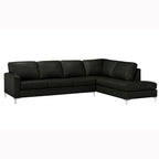 Malibu Ecksofa aus Narbenleder - 122,5 x 85 x 36,5 x 35