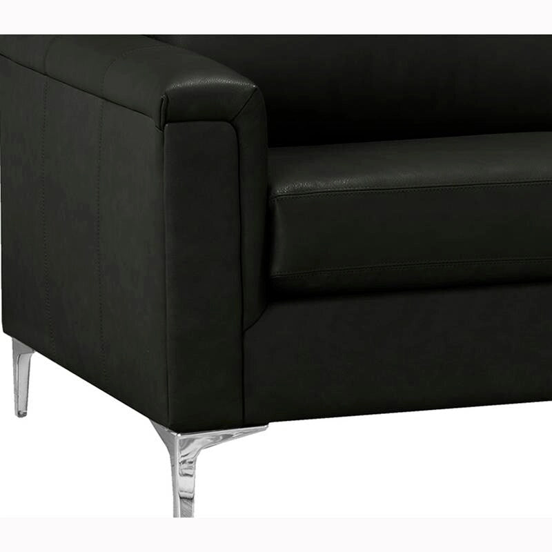 Malibu Ecksofa aus Narbenleder - 122,5 x 85 x 36,5 x 35