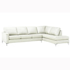 Malibu Ecksofa aus Narbenleder - 122,5 x 85 x 36,5 x 35