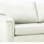 Malibu Ecksofa aus Narbenleder - 122,5 x 85 x 36,5 x 35