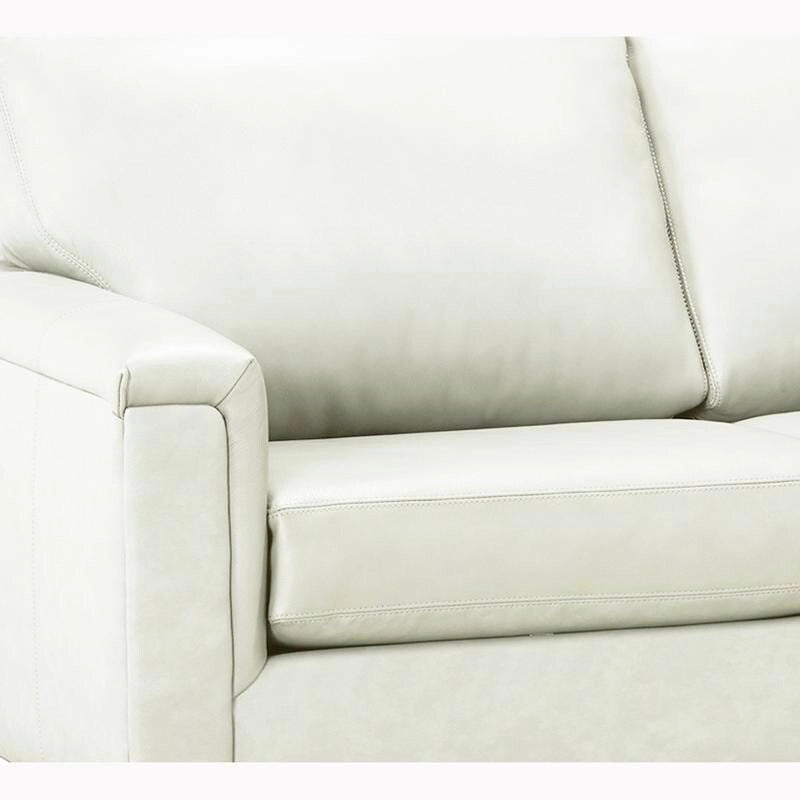 Malibu Ecksofa aus Narbenleder - 122,5 x 85 x 36,5 x 35