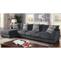 Kintra Zeitgenössisches Chenille-gepolstertes großes L-förmiges Ecksofa von Furniture of America