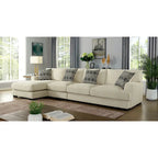 Kintra Zeitgenössisches Chenille-gepolstertes großes L-förmiges Ecksofa von Furniture of America