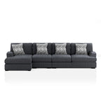Kintra Zeitgenössisches Chenille-gepolstertes großes L-förmiges Ecksofa von Furniture of America