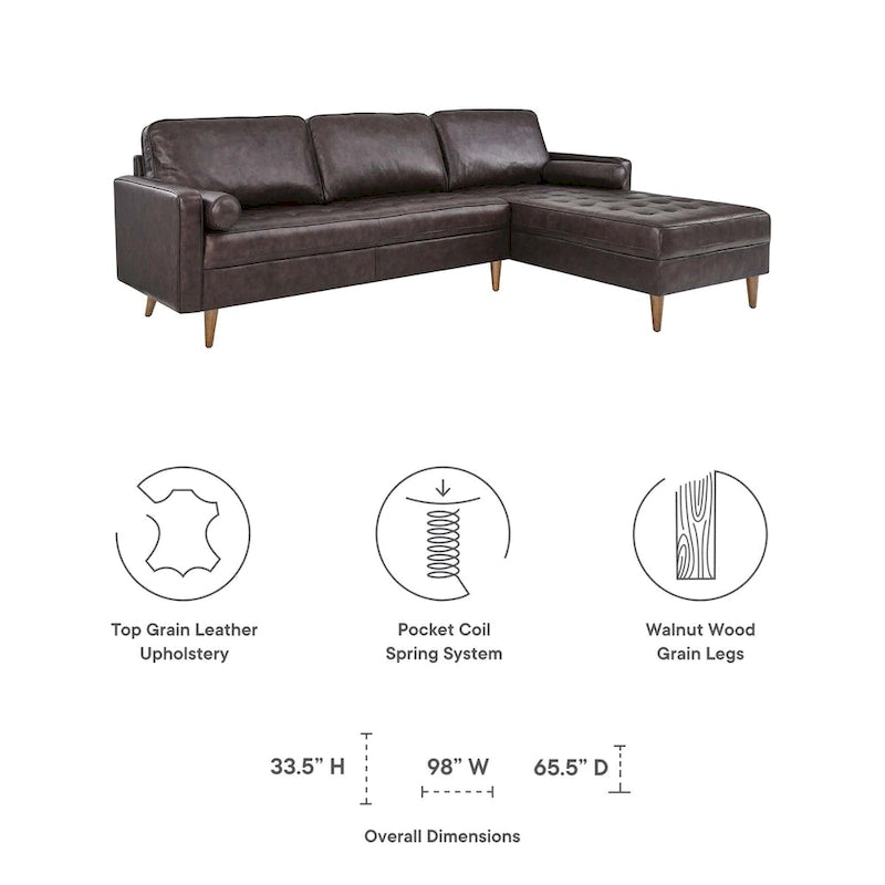 Valour 98 Ledersofa (Ecksofa)