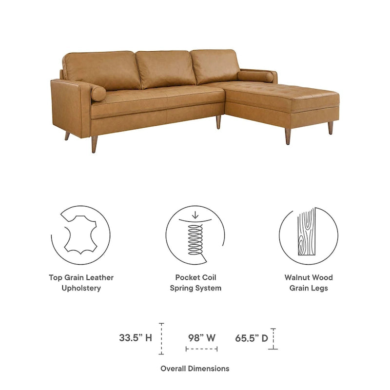 Valour 98 Ledersofa (Ecksofa)