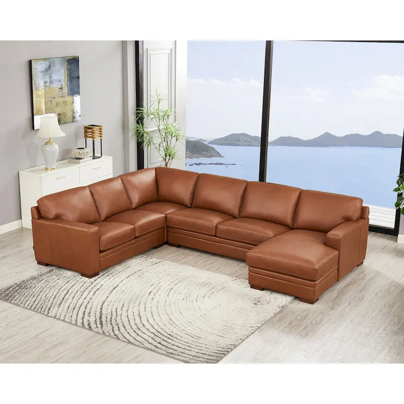 Hydeline Dillon Echtleder-Ecksofa mit Chaiselongue (rechtsseitig)