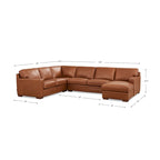 Hydeline Dillon Echtleder-Ecksofa mit Chaiselongue (rechtsseitig)