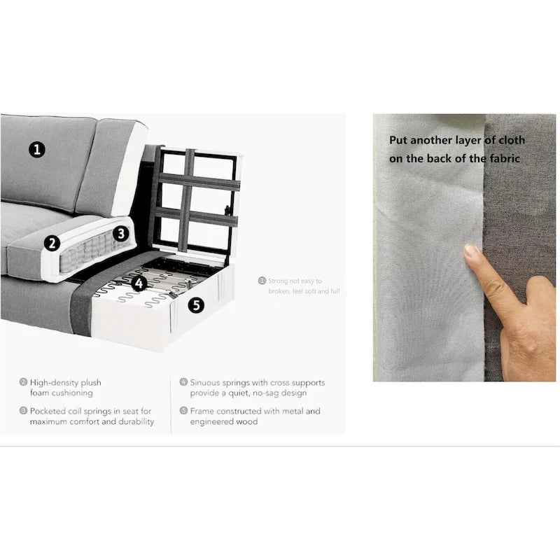 Flexibles Kombinationsmodul umwandelbares Ecksofa