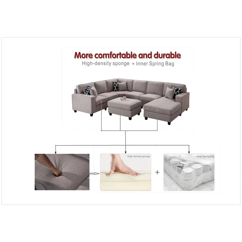 Flexibles Kombinationsmodul umwandelbares Ecksofa
