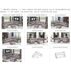 Flexibles Kombinationsmodul umwandelbares Ecksofa