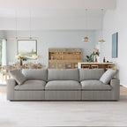 Modernes Leinen Ecksofa Commix, daunengefüllt, überdimensioniert, gepolsterte Sofas für das Wohnzimmer