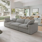 Modernes Leinen Ecksofa Commix, daunengefüllt, überdimensioniert, gepolsterte Sofas für das Wohnzimmer