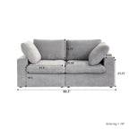 Modernes Leinen Ecksofa Commix, daunengefüllt, überdimensioniert, gepolsterte Sofas für das Wohnzimmer