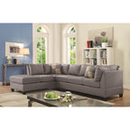 Malone 111 Zoll Kunstleder 4-Sitzer Ecksofa mit 2 Zierkissen – 111L x 78B x 34H