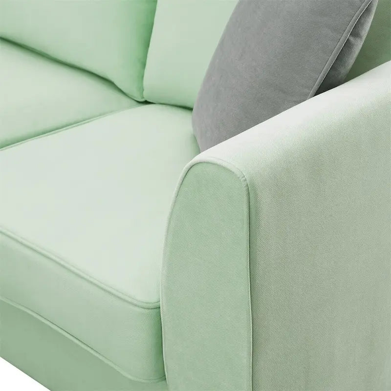 Merax 112*87 Ecksofas Wohnzimmergarnituren 7-Sitzer Modulares Sektionssofa